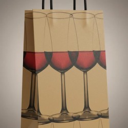 Bolsa para Botella *COPAS* 14 x 8 x 40 cm con manija