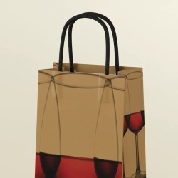 Bolsa para Botella *COPAS* 14 x 8 x 40 cm con manija