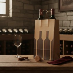 Bolsa para Dos Botellas *BOTELLA* 22 x 8 x 40 cm con manija