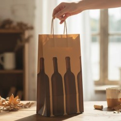 Bolsa para Dos Botellas *BOTELLA* 22 x 8 x 40 cm con manija