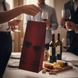 Bolsa para Botella *CELEBRAR* 14 x 8 x 40 cm con manija