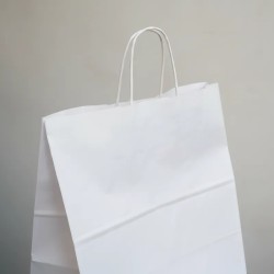 Bolsa Papel Blanco 36 x 22 x 39 cm con manija (Mod Luna)