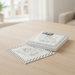 Servilletas Navideñas 33 x 33 D/H Paz y Amor (Gris) pack x 25