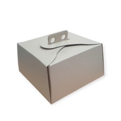 Estuche Torta Blanco BIO 18 c/manija 30 x 30 h: 11 cm (x 10 unid)