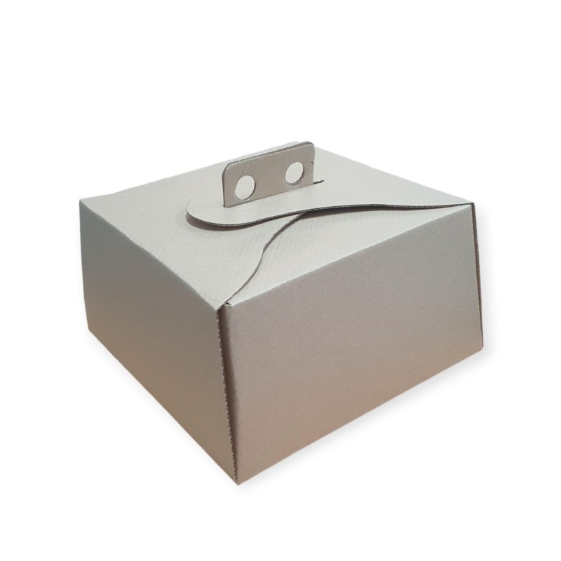 Estuche Torta Blanco BIO 18 c/manija 30 x 30 h: 11 cm (x 10 unid)