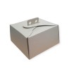 Estuche Torta Blanco BIO 18 c/manija 30 x 30 h: 11 cm (x 10 unid)