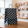 Bolsa Papel *Lunares Blancos* 22 x 10 x 30 cm con manija