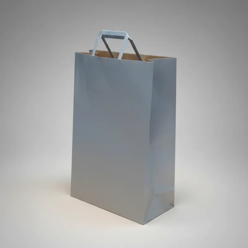 Bolsa *Plata* 30 x 12 x 41 cm con manija (Mod Acuario)