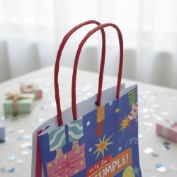 Bolsa "FELIZ CUMPLE" 14 x 8 x 20 cm c/ manijas