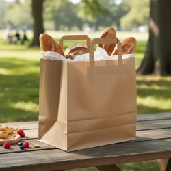 Bolsa Kraft Marrón 45 x 15 x 48 cm con manija (Mod Acuario)