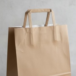 Bolsa Kraft Marrón 14 x 8 x 20 cm con manija (Mod Acuario)