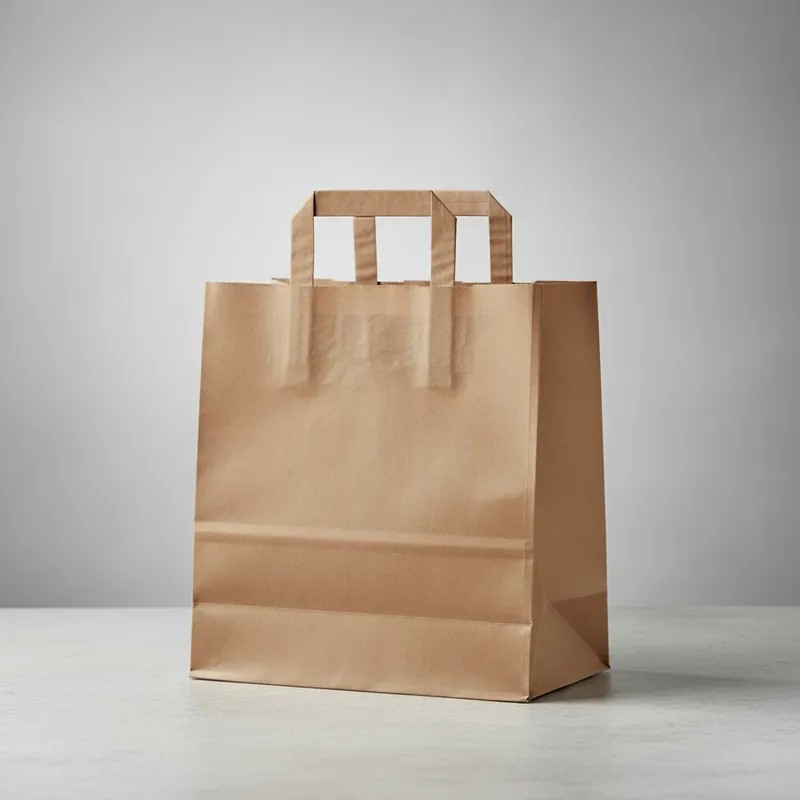 Bolsa Kraft Marrón 36 x 15 x 48 cm con manija (Mod Acuario)