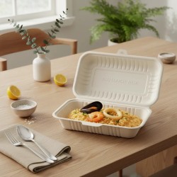 Estuche BIO F de Maíz con tapa 600 ml (21 x 13 x 5,5 cm) x 100