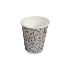 Vaso Polipapel 8 oz *I Love Coffee* (x 100 unidades)