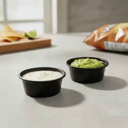 Pote Aderezos 25 cc NEGRO (pack x 100 unidades)