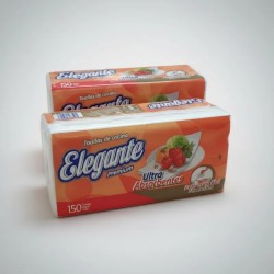 Paños Tissue Doble Hoja 21 x 20 cm Elegante (x 150 hojas) cod 996