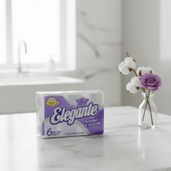 Pañuelos Elegante Tissue D/Hoja (6 paq x 12 unid c/u)