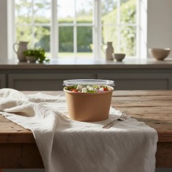 Ensaladera Polipapel Kraft 20 oz (600 cc) con tapa (x 100 unidades)