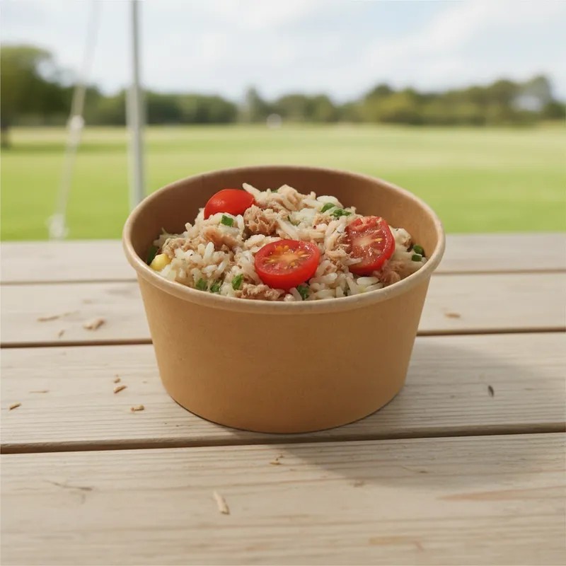 Ensaladera Polipapel Kraft 20 oz (600 cc) con tapa (x 100 unidades)