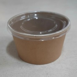 Ensaladera Polipapel Kraft 20 oz (600 cc) con tapa (x 100 unidades)