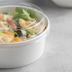 Ensaladera Polipapel Blanca 1000 cc con tapa (x 100 unidades)