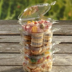 Pote PET 250 cc Cotnyl (12 x 8 x 3.5 cm) c/evidencia de cierre (x 100)