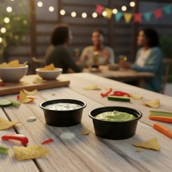 Pote Plástico Negro 45 cc Darnel (x 100 unidades)