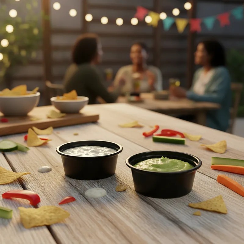 Pote Plástico Negro 45 cc Darnel (x 100 unidades)