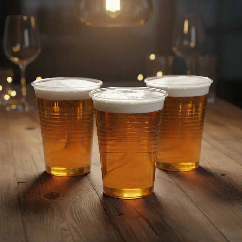 Vaso plástico traslúcido 800 cc.- x 100 unidades