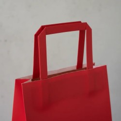 Bolsa Papel Rojo 14 x 8 x 20 cm con manija (Mod Acuario)