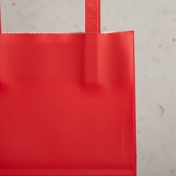 Bolsa Papel Rojo 22 x 10 x 30 cm con manija (Mod Acuario)