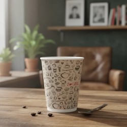 Vaso Polipapel 8 oz *I Love Coffee* (x 100 unidades)