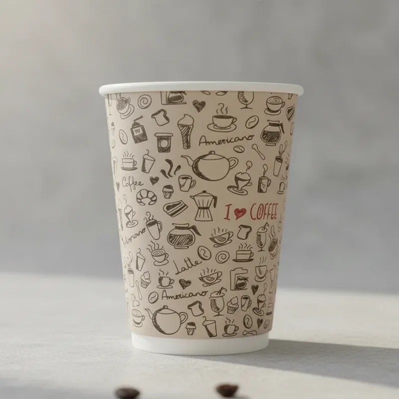 Vaso Polipapel 8 oz *I Love Coffee* (x 100 unidades)