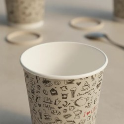 Vaso Polipapel 8 oz *I Love Coffee* (x 100 unidades)