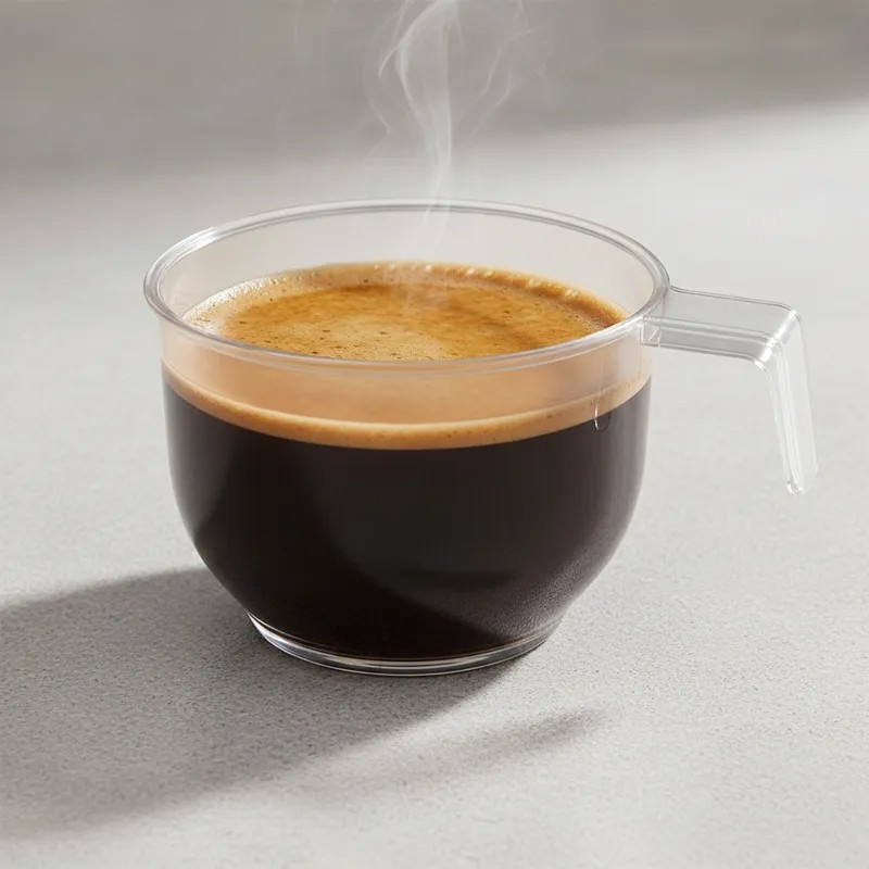 Taza plástica CRISTAL p/café 90 cc (x 50 unidades)