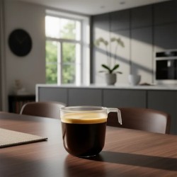 Taza plástica CRISTAL p/café doble 190 cc (x 50 unidades)