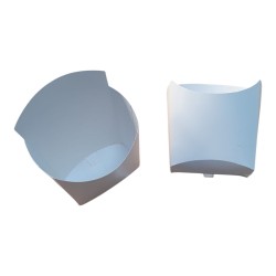 Porta Papas Fritas Mediano Cartulina Blanca (h: 11/7 cm x 8 cm) x 100