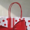 Bolsa Moño Rojo c/lunares (Red Bow) 30 x 12 x 41 c/manijas