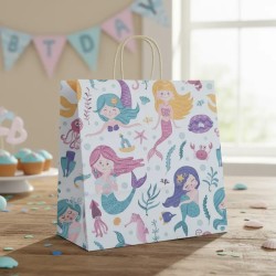 Bolsa Papel *Sirenitas* 32 x 10 x 30 cm c/ manija