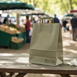 Bolsa Papel "Oro" ACUARIO 22 x 10 x 30 c/ manija