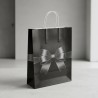 Bolsa de Papel Negro "LAZO DE NOCHE" 30 x 12 x 41 cm c/manija