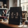 Bolsa de Papel Negro "LAZO DE NOCHE" 30 x 12 x 41 cm c/manija