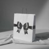 Bolsa de Papel Blanco "LAZO DE NOCHE" 14 x 8 x 20 cm c/manija