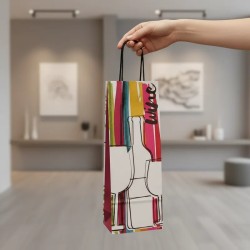 Bolsa para Botella *COLOUR WINE* 14 x 8 x 40 cm con manija