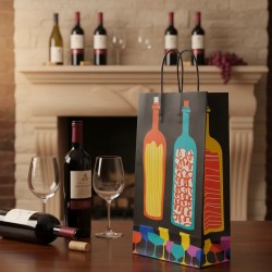 Bolsa para dos botellas "MULTIVINO" 22 x 10 x 42 c/ manija