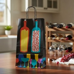 Bolsa para dos botellas "MULTIVINO" 22 x 10 x 42 c/ manija