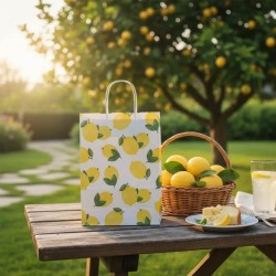 Bolsa Papel "LIMONES" 30 x 12 x 41 cm con manijas
