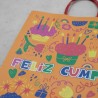 Bolsa Papel "FELIZ CUMPLE" 30 x 12 x 41 cm c/ manijas