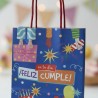Bolsa "FELIZ CUMPLE" 14 x 8 x 20 cm c/ manijas