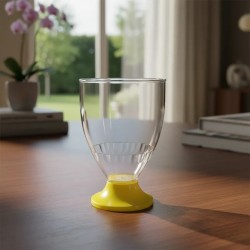 Copa Degustación Mini Danubio 70 cc Pie Amarillo (x 50 unidades)